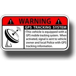 Resim 4 Adet Gps Tracing Takip Etiketi Uyarı Yapıştırması 10CM Md5 