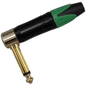 Resim Powermaster LTP2RC 6.3Mm Mono L-Tipi Metal Gövde Gitar Altın Kaplama Jack 
