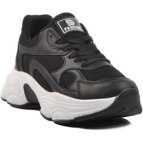 Resim DarkStep Ayakmod 164 G Siyah-Beyaz Tekstil Kadın Sneaker 