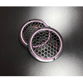 Resim 20CM Pembe Neon Işıklı Hoparlör ve Midrange Kapağı 1takım (2ADET) Vidalanabilir 