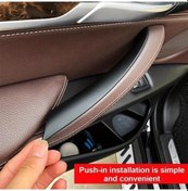 Resim Xuweiwei Bmw X3 X4 F25 F26 2010-2016 Modeller İçin Siyah Karbon Fiber Desenli Sol Direksiyon 3 Parça Kapı Kolu Kapağı 