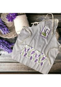 Resim Lavanta Desen 4 Lü Mutfak Seti Mutfak Önlüğü, Fırın Eldiveni, E 