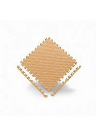 Resim 50x50 13mm Damla Desen Puzzle Tatami Minder Spor Yoga Pilates Oyun Matı Açık Kahverengi 