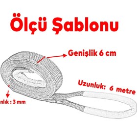 Resim Badem10 Yük Kaldırma Taşıma Indirme Halat Sapan Polyester Spanzet 2 Ton 6 Metre Turkuaz Sağlam 