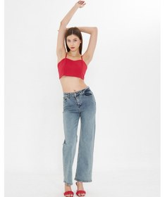 Resim Kutaf Açık Mavi Yüksek Bel Geniş Paça Bol,salaş Palazzo Jeans Mavi 
