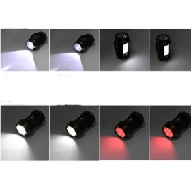 Resim F.b.ı F-262 Yeni Güçlü Çift Taraflı Taşınabilir Spot ve Işıldak USB Bank Şarjlı Fener 