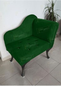 Resim aldagelsin Yeni Model Ters Kol Tekli Köşe Koltuğu Josefin Bench Siyah Ayak 