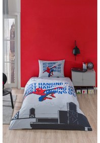 Resim Özdilek Spiderman Blue Web Tek Kişilik Lisanslı Lastikli Çocuk Nevresim Takımı Gri 