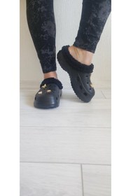 Resim AkınalBella İçi Kürklü Taşlı Şık Doktor Hemşire Aşcı Terliği 