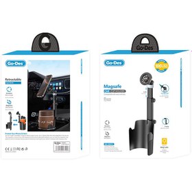 Resim Go Des GD-HD253 M-safe Magnetik 360 Derece Dönebilen Bardaklık Tasarım Telefon Tutucu - Siyah 