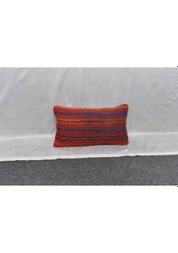 Resim Zehra Abla Halı Yeni El Dokuma Dekoratif Lumbar Kilim Kırlent Yastık Kılıfı 6104 