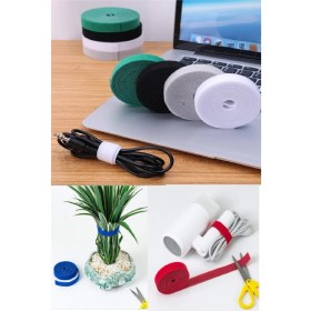 Resim Kesilebilir Kablo Tutucu Kulaklık Fare Airfry Ev Ofis Için Cırt Sabitleyici Kablo Düzenleyici 