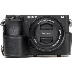 Resim MegaGear Sony Alpha A6500 (16-50 mm) Suni Deri Kamera Çantası 