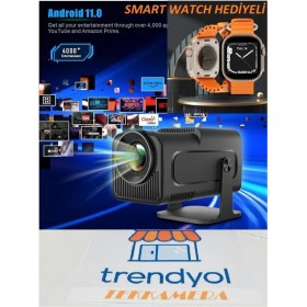 Resim Yüksek Parlaklık 4K 1080P Android 12 HDMI Bluetooth Kablosuz Projeksiyon Cihazı 