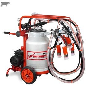 Resim Tamam Ecomini İkili İnek Süt Sağma Makinesi Alüminyum Güğüm-silikon Kuru -3201 