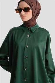 Resim Armine Saten Tunik Yeşil 
