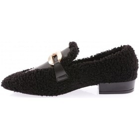 Resim Dgn 5270-424 Metal Tokali Peluş Kadin Oxford Ayakkabi 