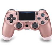Resim Aubyhe Ps4 İçin Kablosuz Bluetooth Oyun Kolu - 6 Eksenli Jiroskop, 3.5mm Ses Jack, Işık Çubuğu, Ergonomik Tasarım - Gül Kurusu Rengi 