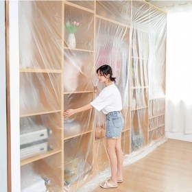 Resim MiraLive Boya Badana Eşya Koruma Hışır Örtüsü 180CM x 15 mt Yapışkanlı Hışır Örtü (K95) 