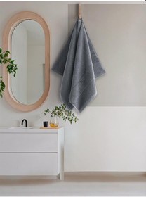 Resim Cotton %100 Banyo Havlusu 50x90 Cm Mavi 