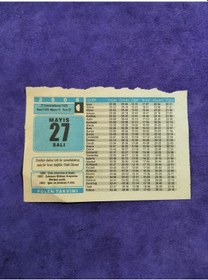Resim 27 Mayıs 2008 Takvim Yaprağı - Nostaljik Koleksiyonluk Takvim Yaprağı 