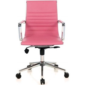 Resim Aykanoffice Aykan Ofis Riva Pembe Çalışma Koltuğu 