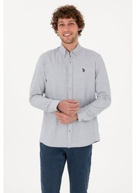 Resim U.s. Polo Assn. Erkek Gri Gömlek Desenli 50316639-vr024 Gri 
