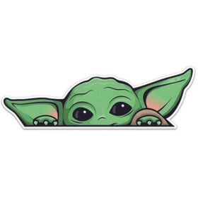 Resim Özkaş ticaret 3D Sticker Star Wars YODA Araba, Motorsiklet, Kask, Laptop,cam Sticker 16x6 Cm 