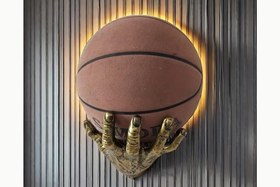 Resim EL ŞEKLİNDE BASKETBOL, FUTBOL TOP TUTUCU, GOLD 