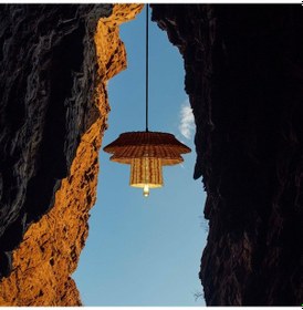 Resim Sun Flower 3'Lü Doğal Rattan Sarkıt 50Cm 