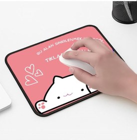 Resim Sinirlenme Kedi Tasarımlı 33x28 Cm Mousepad Kaymaz Taban Rahat Konforlu Mouse Pad 