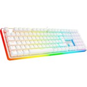 Resim Gamebooster GB-G918R-WH Q USB Fire Storm Rgb Beyaz Red Switch Mekanik Klavye 