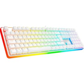 Resim Gamebooster GB-G918R-WH Q USB Fire Storm Rgb Beyaz Red Switch Mekanik Klavye 