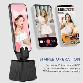 Resim Uzun Ömürlü Pil Ömrü, Zengin Özellik Ve Akıllı AI Çipi Ile Çift Eksenli Dönebilen 360 Derece Akıllı Telefon Takip Tutucu 