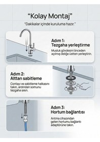 Resim Paslanmaz Çelik Su Arıtma Musluğu Tezgah Üstü Uyumlu Şık Ve Dayanıklı Arıtma Musluğu 