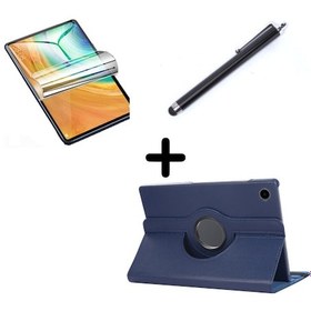 Resim Huawei Uyumlu Matepad SE 10.4 Kılıf Dönen Tablet Kilifi Ekran Koruyucu+Kalem 