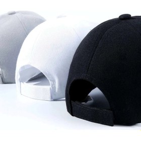 Resim Gyes Spor Şapka Unisex 3 Adet Arkası Cırtlı Ayarlanabilir Siyah-gri-beyaz Siyah 