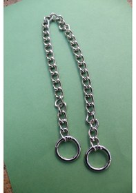 Resim 110 Cm Gümüş Metal Zincirli Yuvarlak Klipsli Çanta Askısı Gümüş 
