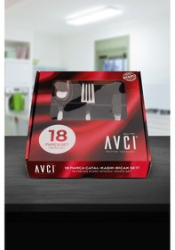 Resim Ay Işığı 18 Parça Çatal Kaşık Bıçak Takımı Gümüş 