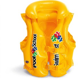 Resim Çocuk Can Yeleği - Intex - Yakalı - Sarı (58660) 