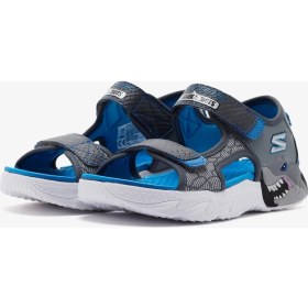 Resim Skechers S-Lights: Creature-Splash Büyük Erkek Çocuk Gri Işıklı Sandalet 400614l Ccbl 