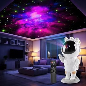 Resim Robeve Astronot Projektör Gece Lambası - Uzaktan Kumandalı Çok Renkli Nebula Yıldızlı Gece Lambası - Zamanlayıcılı 
