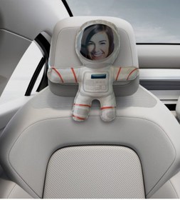 Resim Bk Gift Gift Kişiye Özel Astronot Tasarımlı Araç Koltuk Bebek Yastığı-13 