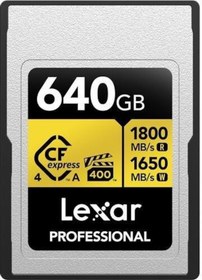 Resim Lexar 640gb Professıonal Gold Lcagold640g- Rneng Cfexpress 4.0 Type-a Kart 