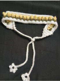 Resim Lale Örgü Bandana Sarı 