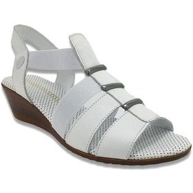 Resim Mammamia 2735 Hakiki Deri Günlük Kadın Sandalet-beyaz Beyaz 