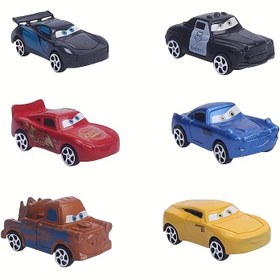 Resim 6 adet Lightning McQueen Araba Model Seti - Cadılar Bayramı, Noel, Doğum Günü Partisi, Ofis, Ev, Yurt Dekorasyonu Renkli Oyuncak Araba, Parti Aksesuarları ve Eğlenceli Tasarımlar | Araba Süsleri, Şükran Günü için Mükemmel Seçim 