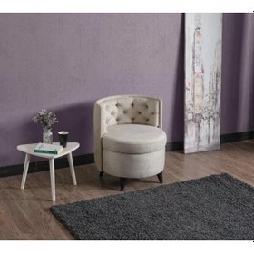 Resim Melina Kapitoneli Silinebilir Kumaş Konforlu Modern Tasarım Renk Seçenekli Sırtlı/sırtsız Puf / Tekli Sandalye A1 