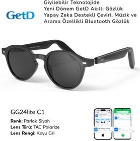 Resim Get D GETD GG24liteC1 Akıllı Gözlük – Çeviri, Müzik ve Arama Özellikli Bluetooth Gözlük 