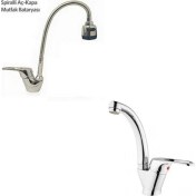Resim ARÇE Mix Spiralli Evye Ve Kuğu Lavabo Bataryası 